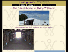 Tablet Screenshot of flyingw-ranch.com